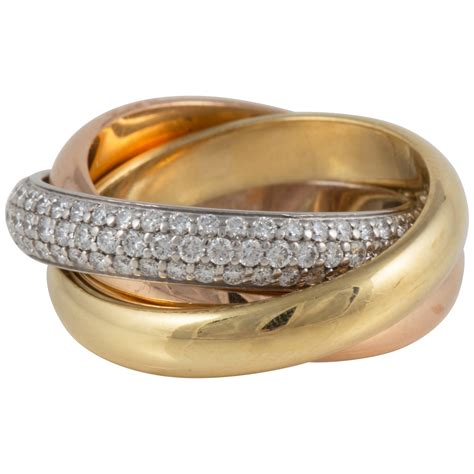 cheap cartier trinity ring|cartier rolling ring with diamonds.